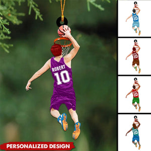 Personalized Basketball Player Jumping Dunking Ornament-Gifts For Basketball Lovers-New Release