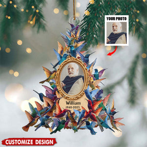 Whispers Of Heaven - Personalized Hummingbird Memorial Acrylic Ornament