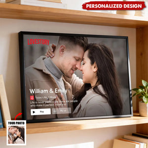 Couple Romantic Love Story-Personalized Poster-Anniversary Gift For Him, For Her