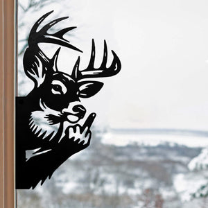 Peeping Deer Middle Finger Decor Decal
