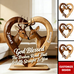Personalized You & Me Wooden Plaque - Gift For Couple