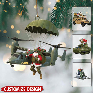 Personalized Military Christmas Ornament - Gift for Military Enthusiasts
