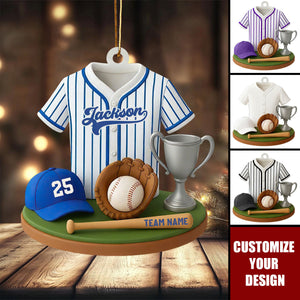 Baseball Keepsake - Personalized Baseball Player Ornament