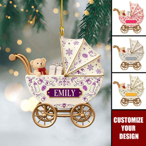 Personalized Baby Carriage Ornament