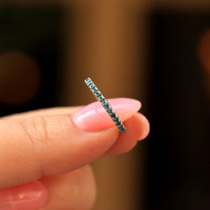 F*ck Cancer Nobody Fights Alone- Teal Diamond Ovarian Cancer Ring