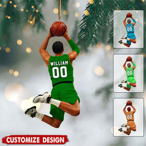 Personalized Basketball Ornament - Gift for Basketball Lovers,Players