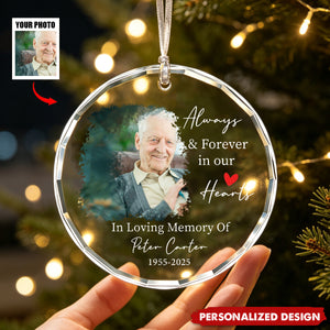 Personalized Memorial Photo Ornament, In Loving Memory Keepsake