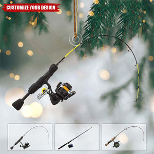 Personalized Fishing Rod Christmas Ornament Gift For Fishing Lover