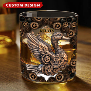Mechanical Gear Creature - Personalized Hunting Whiskey Glass