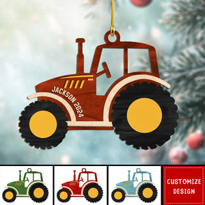 2024 New Release Personalized Tractor Wood Ornament