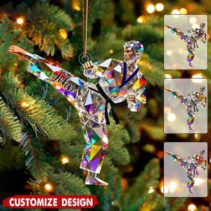 Personalized Taekwondo /Karate/Jiu-Jitsu Christmas Ornament