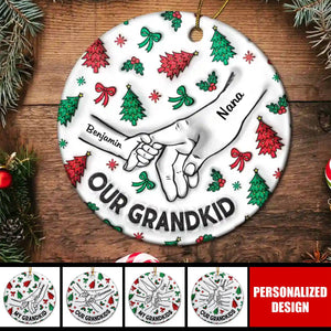 2024 New Release Christmas My Grandkids Our Grandkids-Personalized Circle Ceramic Ornament