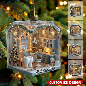 Personalized Dentist Office Christmas Ornament - Gift For Dentisit