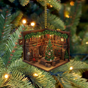 2024 New Release Book Store, Bookshelves Christmas Ornament Gift For Book Lovers