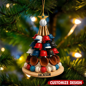 Personalized Baseball Acrylic Ornament - Gift For Baseball Lovers