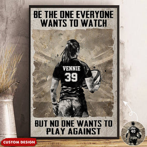 New Release Personalized Boy Girl Rugby Poster