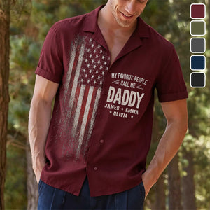 Personalized USA 250th Hawaiian Shirt-Gift For Dad & Grandpa