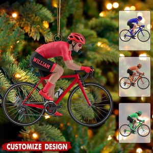 Personalized Road Bike Cyclist Christmas Ornament - Gift for Cycling Enthusiast And Cyclist