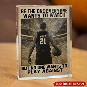 Personalized Basketball Acrylic Plaque-Gift For Basketball Lovers