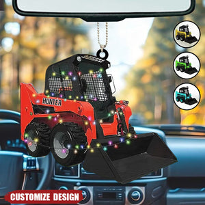 2024 New Release – Personalized Skid Steer Loader Flat Shaped Ornament, Gift For Trucker