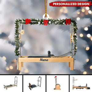 New Release Personalized Pilates Equipment Hanging Christmas Ornament-Gifts For Pilates Lover