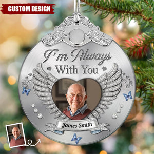 Custom Photo Glass Ornament - Personalized Christmas Memorial Sympathy Gifts For Loss Of Mom, Dad - A Life That Shines On