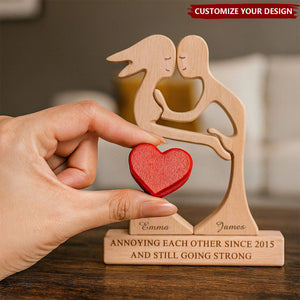 Couple Funny Puzzle Gift For Her Gift For Him - Personalized Wooden Family Puzzle