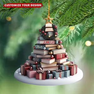 Book Christmas Tree - Personalized Book Ornament