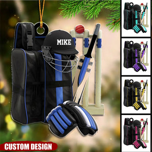 Personalized Cricket Christmas Ornament, Gift For Cricket Lovers - New Release