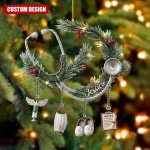 Nurse Life - Personalized Nurse Ornament With Charm