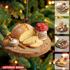 Personalized Sourdough Bread Christmas Ornament - Gift For Bakers