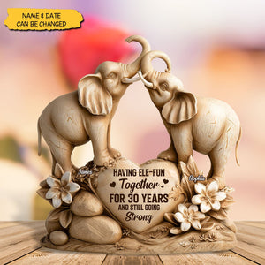 Elephant Couple - Personalized Acrylic Plaque