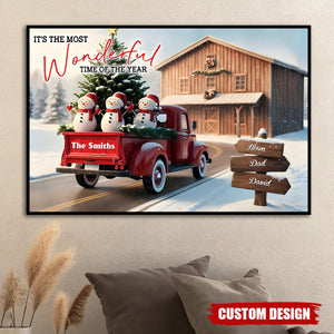 Personalized It's The Most Time Of The Year Family Poster