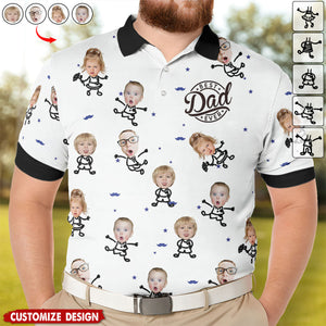 Best Dad Ever Gift For Dad, Grandpa - Personalized Photo Polo Shirt