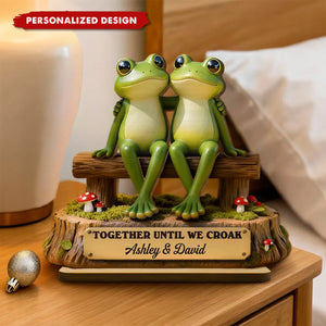 Personalized Frog Couple Wooden Plaque-Gift For Couple