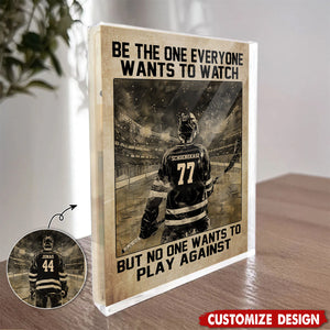 Personalized Hockey Acrylic Plaque - Gift For Hockey Lovers