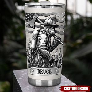 Proud Firefighter - Personalized Firefighter Tumbler