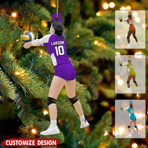 Personalized Volleyball Player Christmas Ornament - Gift For Volleyball Player