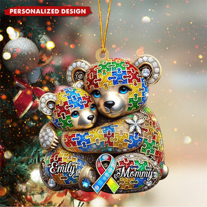 Mama Bear - Personalized Autism Awareness Ornament