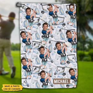 Funny Golfer - Personalized Golf Golf Towel, Gift For Golf Lovers