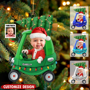 My Lovely Grandkid - Personalized Baby Photo Christmas Ornament
