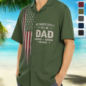 Personalized USA 250th Hawaiian Shirt-Gift For Dad & Grandpa