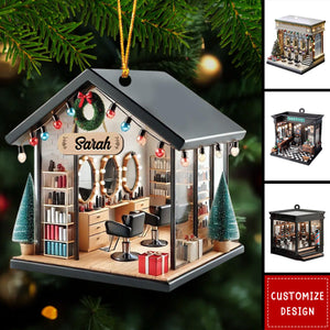 Personalized Barber Shop Christmas Ornaments - Gift For Barber - 2024 New Release