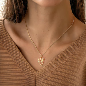 Personalized Family Initial Heart Necklace - Name Pendant, Mother's Day Gift