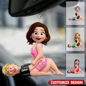 Personalized Naughty Couple Car Ornament - Gifts For Couple