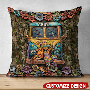Hippie Soul - Personalized Hippie Pillow
