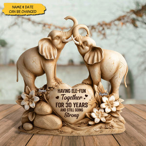 Elephant Couple - Personalized Acrylic Plaque