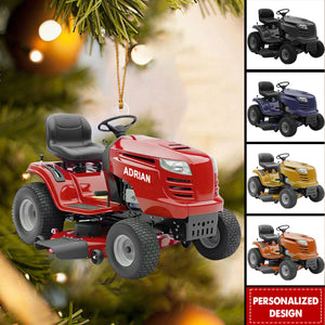 Personalized Lawn Mower Ornament Christmas Gift for Gardener or Landscaper