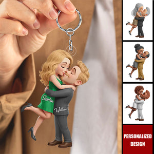 Personalized Anniversary Wedding Keychain Gifts For Husband And Wife