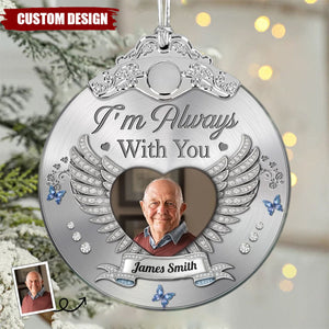 Custom Photo Glass Ornament - Personalized Christmas Memorial Sympathy Gifts For Loss Of Mom, Dad - A Life That Shines On